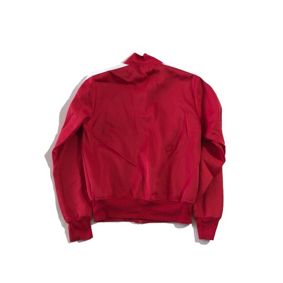 Theo & Spence Varsity Jacket Womens M Red/White Side Stripe Full Zip Long Sleeve - Picture 2 of 6